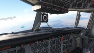 Konzentrierter Endanflug im Simulator-Cockpit