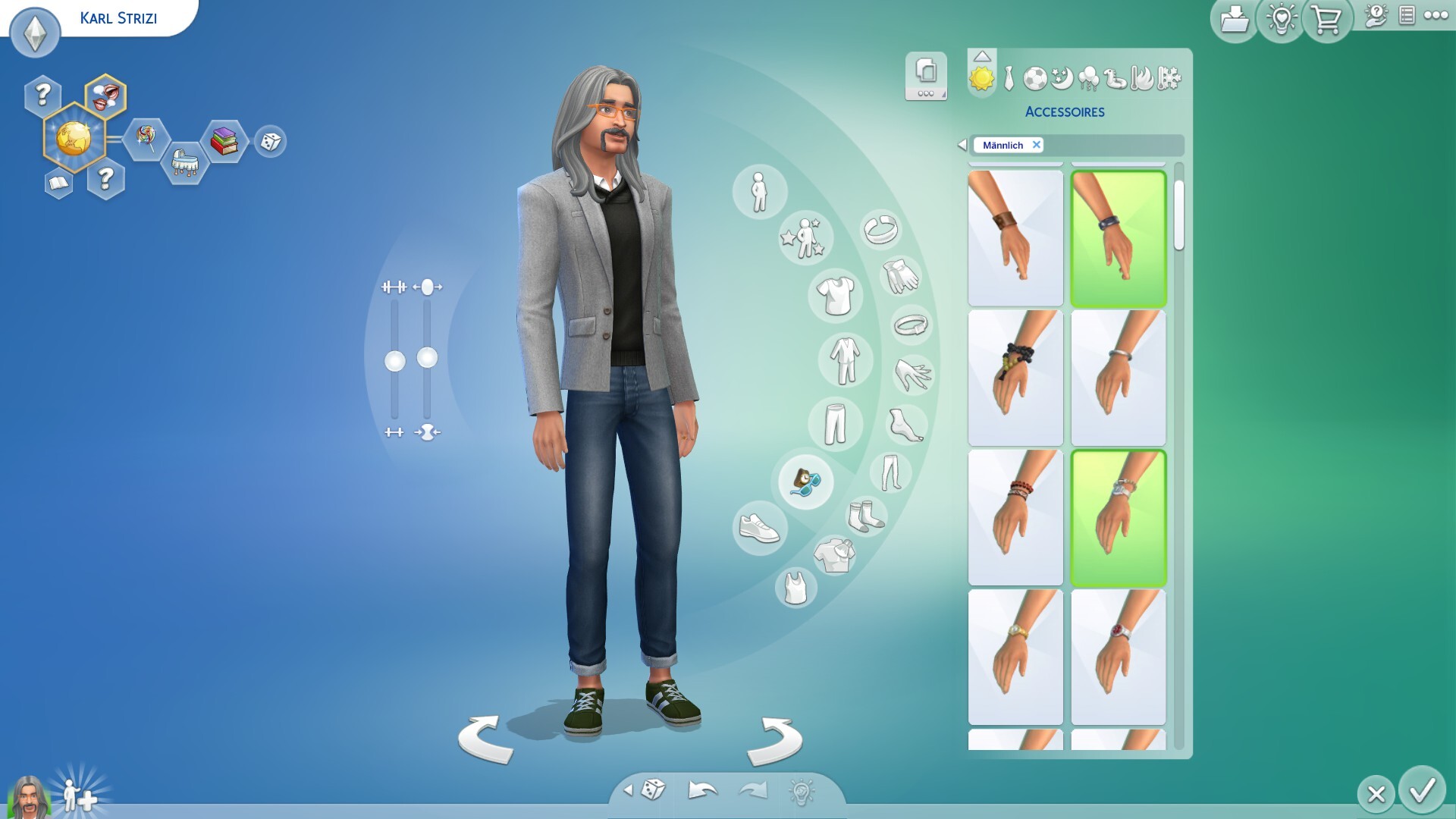 Der Stream beginnt: Michael Fernand aka Undertaker startet mit einem breiten Grinsen und der Hiccup Fanfare in die erste Folge Sims 4