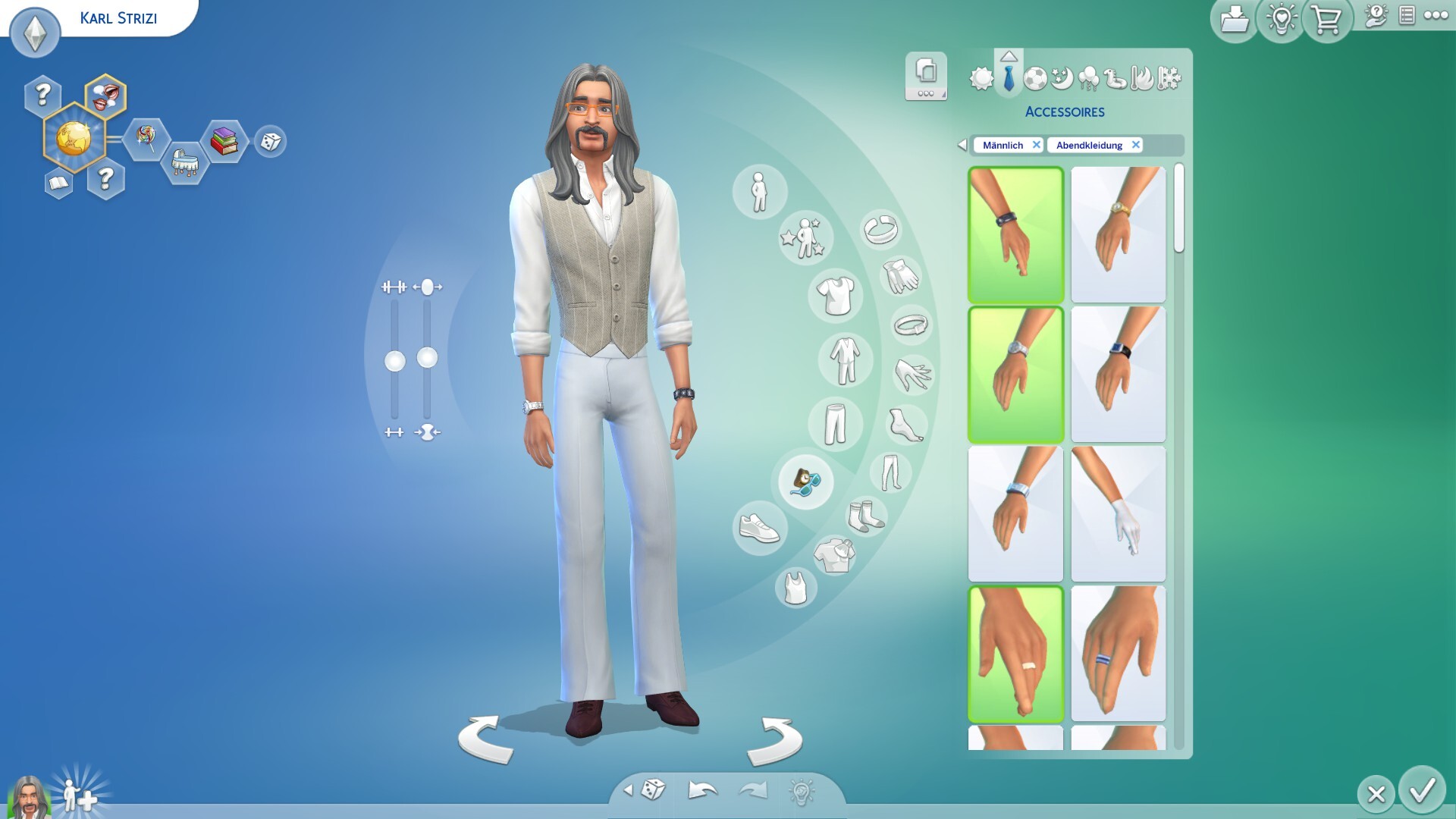Das Menü von Sims 4 lädt uns ein, Karl Strizi zu erschaffen – Ein historischer Moment in der Zylmurbafi Geschichte