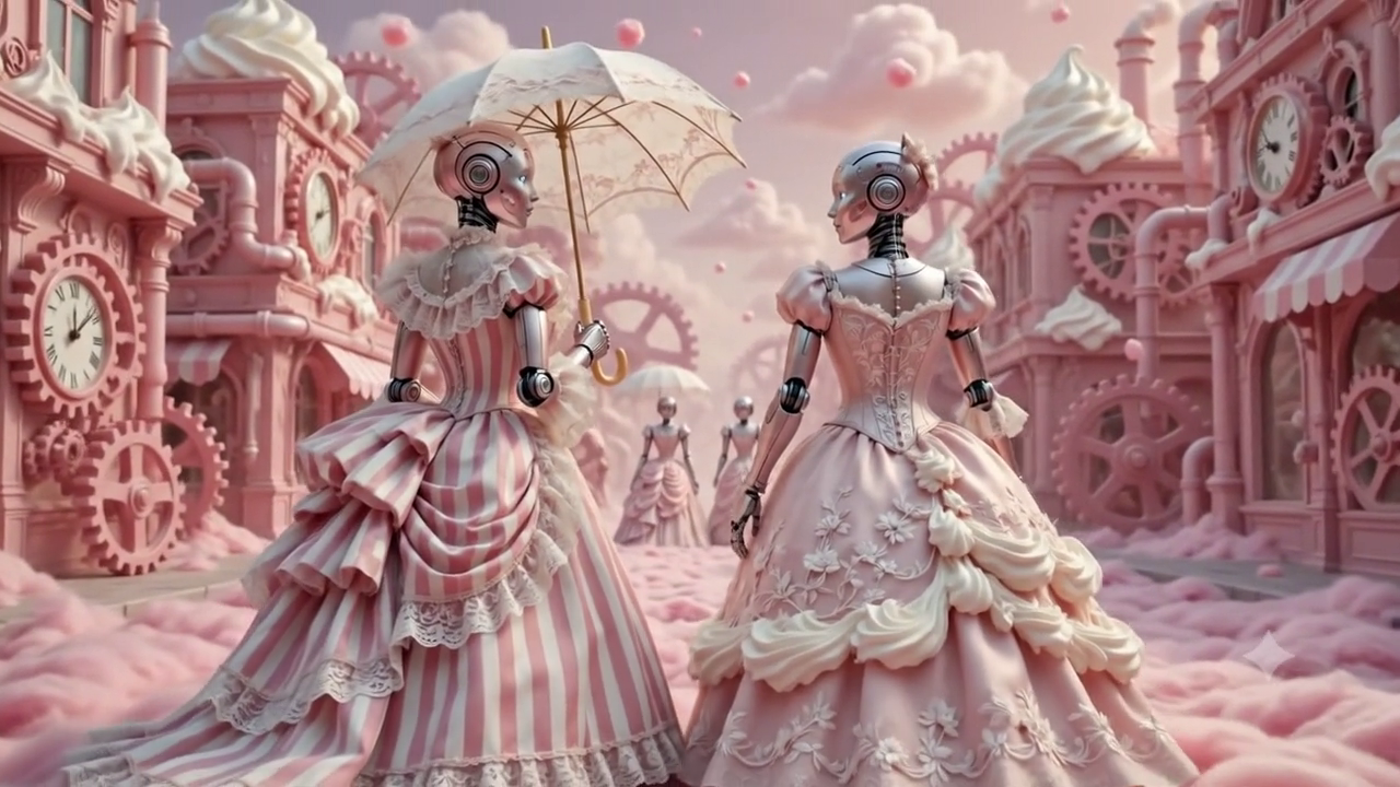 Kontrastreiche Farbgestaltung: Warmes Steampunk-Gold bricht durch eine Wand aus tiefem Pink